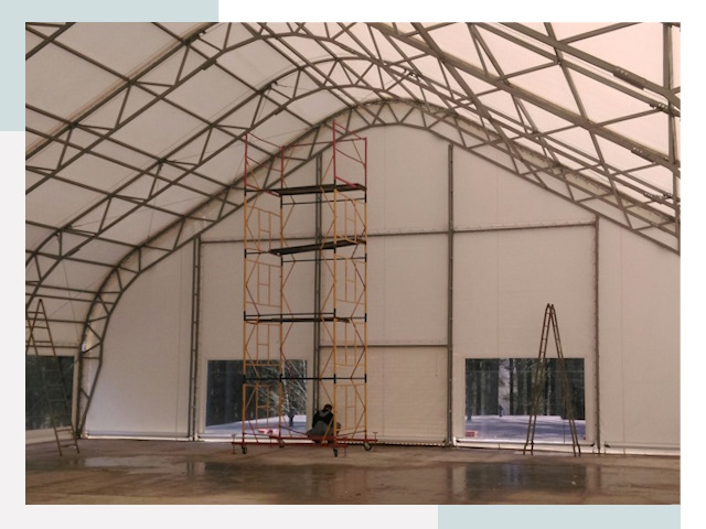 Шатровые ангары в Тулуне