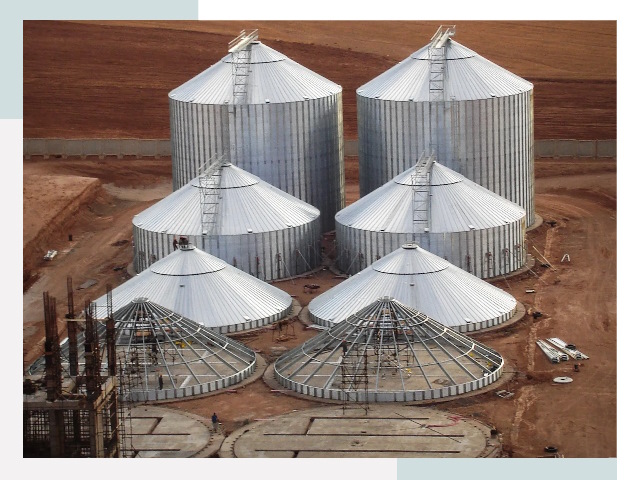 Строительство зерновых силосов в Тулуне