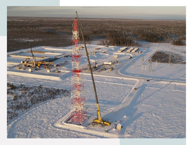 Мачты связи в Тулуне