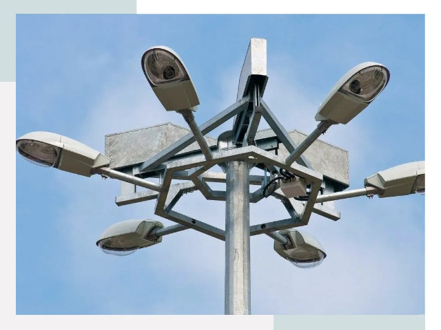 Монтаж осветительных мачт в Тулуне